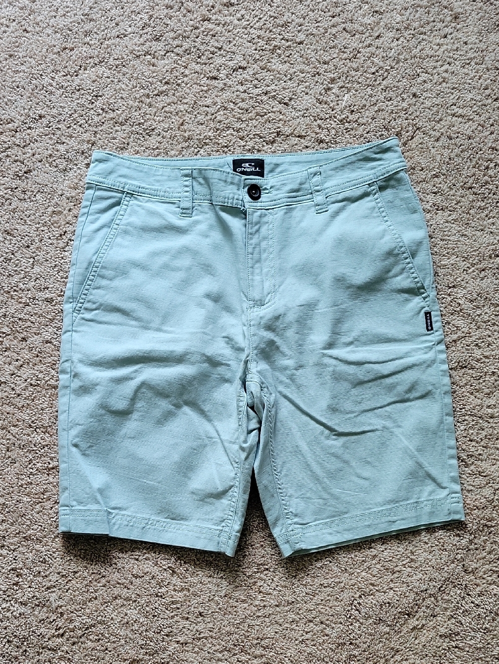 O'Neill Men's Mint Green Flat Front Chino Shorts